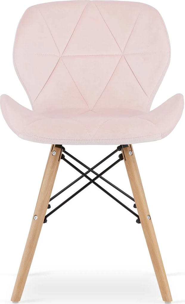 Ružová stolička LAGO VELVET