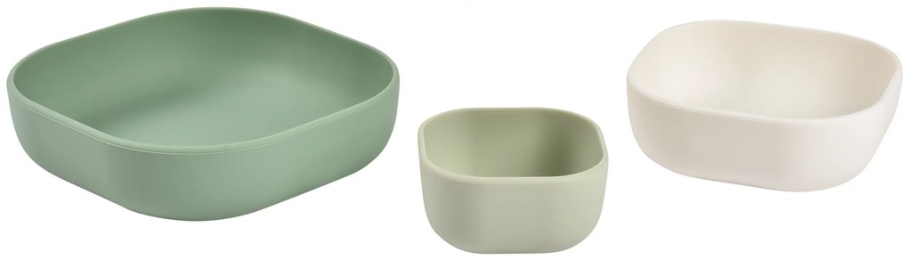 Misky silikónové 3 ks Sage Green