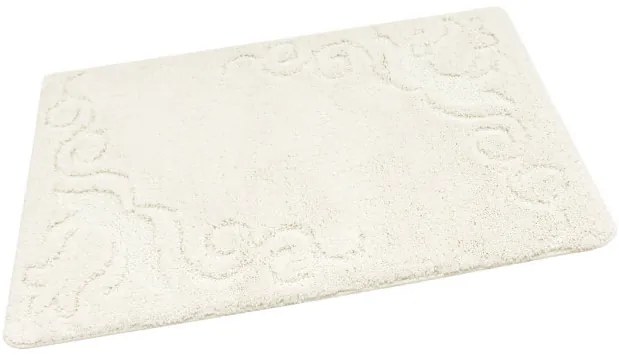Kúpeľňový koberček Marika krémový, kvety