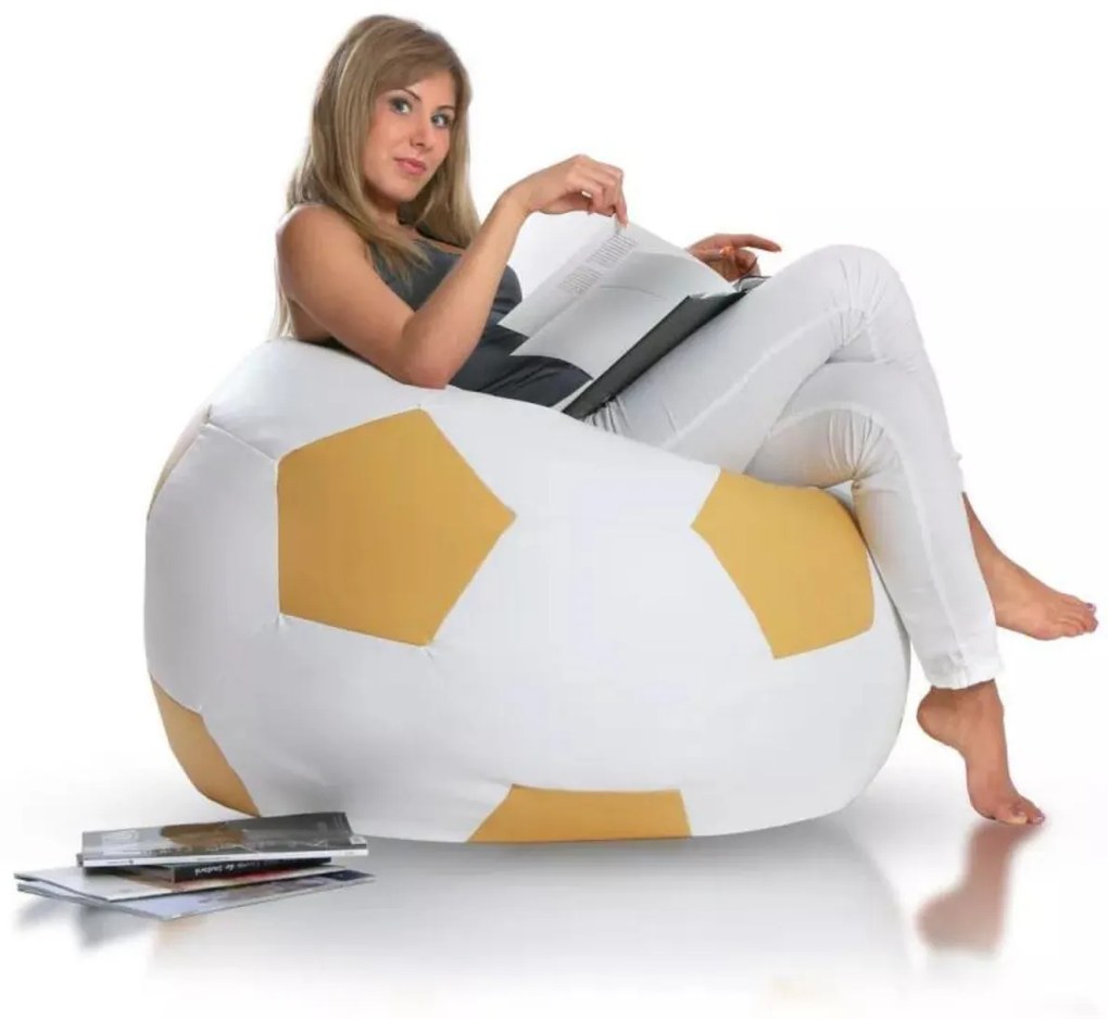 Sedací vak Sport XL – veľká lopta pre fanúšikov športu a pohodlia Farba: E3 - žltý