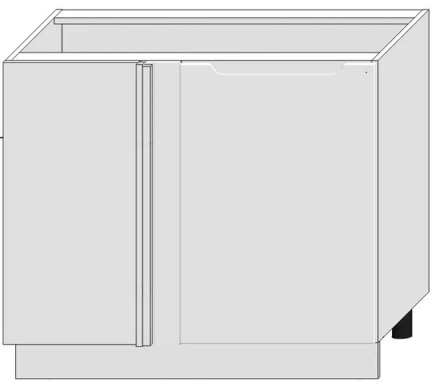 Kuchynská skrinka Zoya Dnp Pl Biely hrášok / Biely