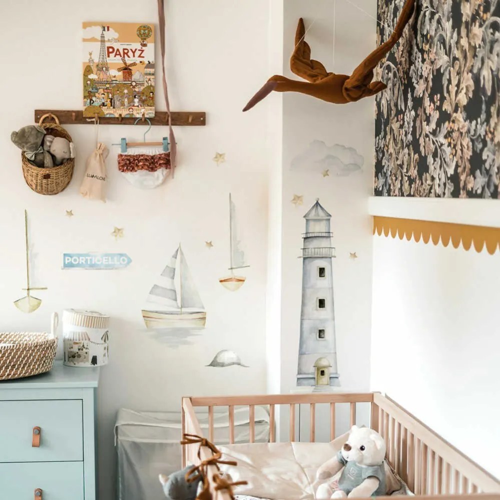 Samolepka do detskej izby sada porticello v noci