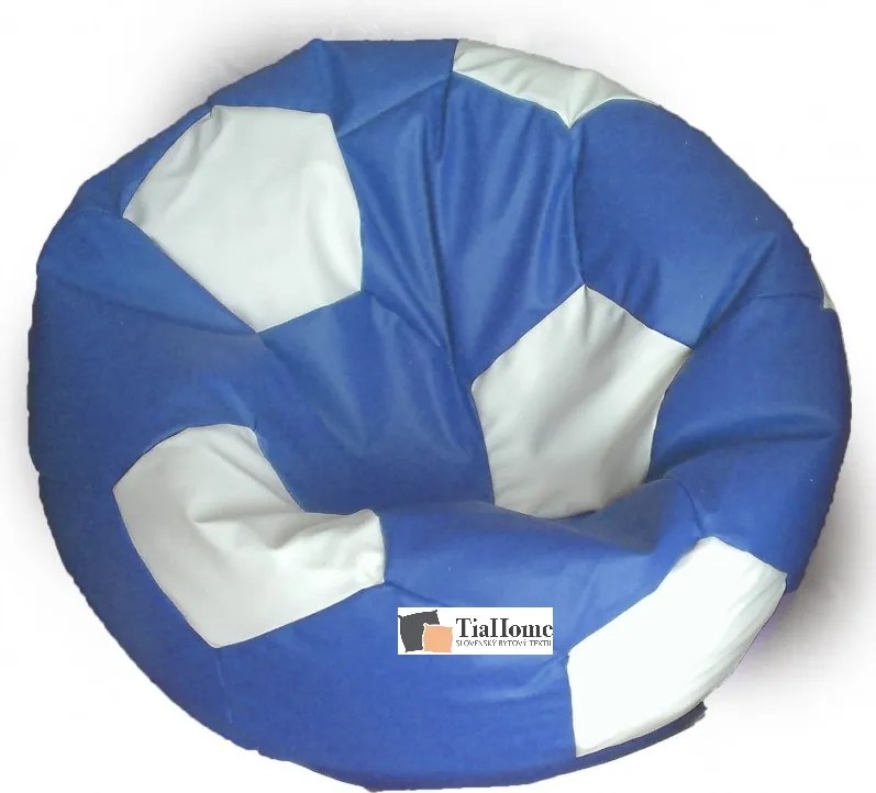 Sedací vak futbalová lopta XXL - bielo červená