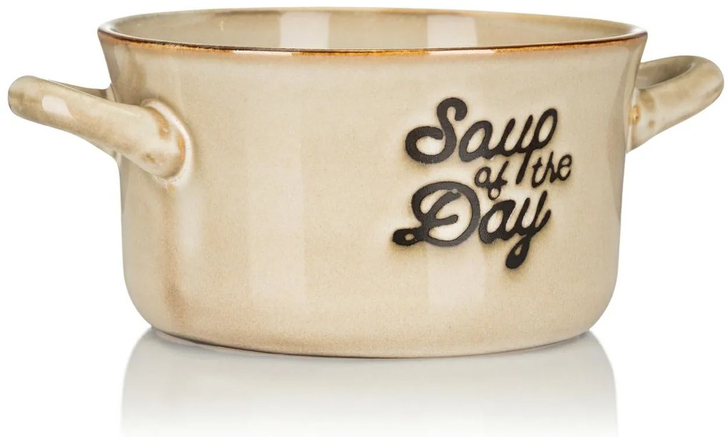 Kameninová miska na polievku Soup 500 ml béžová