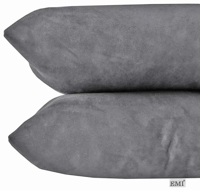 Vankúš sivý semiš EMI, Vankúš 50x50 cm