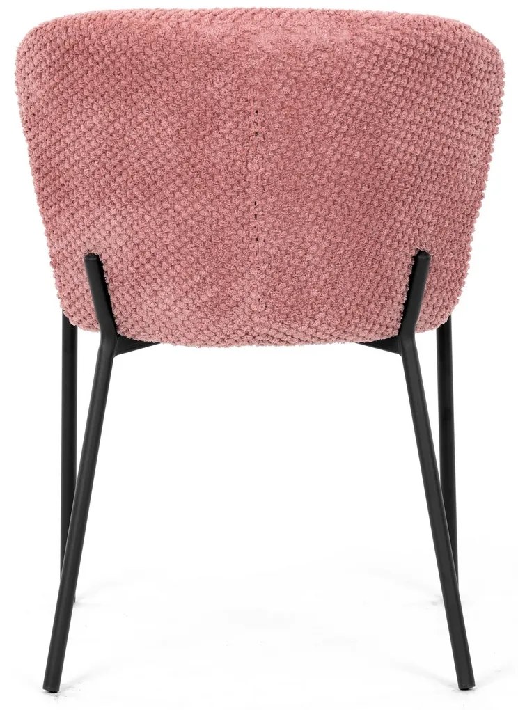 Súprava jedálenských stoličiek Bouclé CT-W1077PINK2, 4 ks