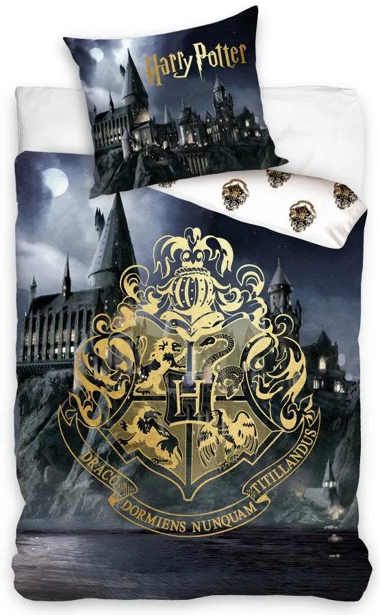 Detské obliečky Harry Potter Rokfortská škola 140x200/70x90 cm
