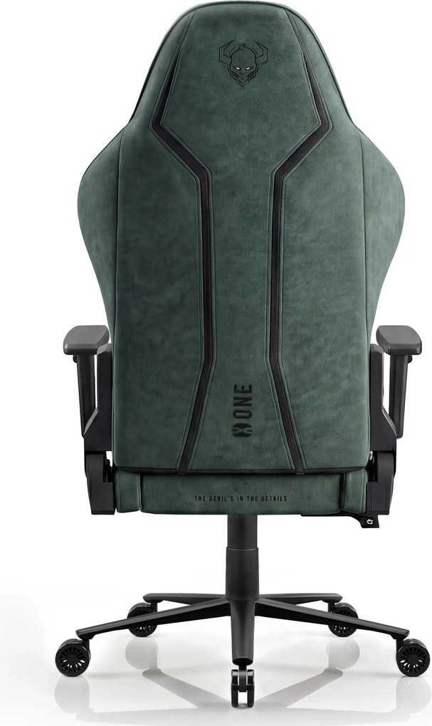 Herné kreslo z látkovým poťahom King Size, čierny-zelený: Diablo X-One 2.0 Forest Green