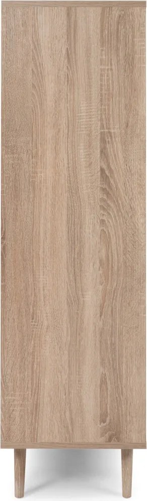 Vysoká skrinka s presklením Bali, dub sonoma/výplet