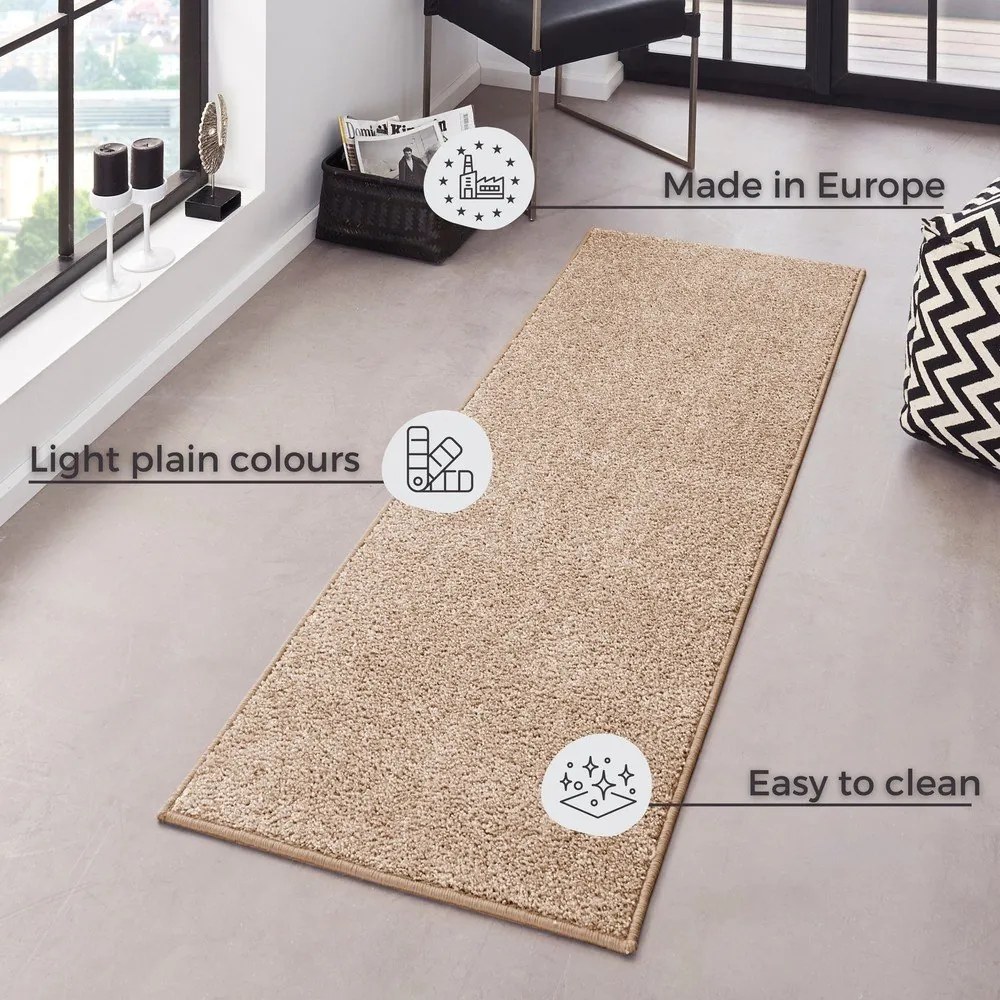 Béžový behúň Hanse Home Pure, 80 x 400 cm