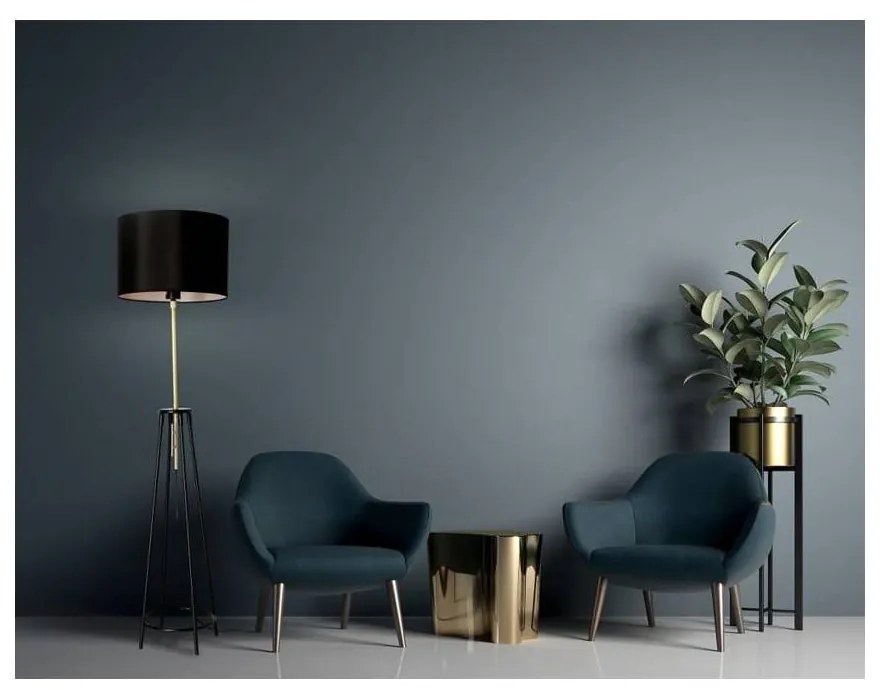 Čierna stojacia lampa (výška 154 cm) Tegola - Candellux Lighting