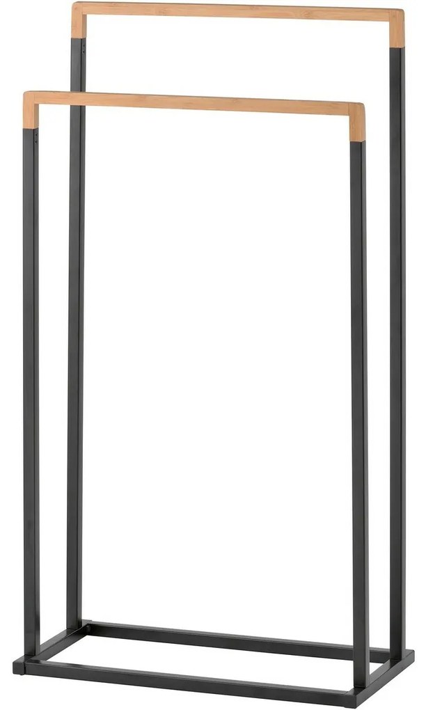 Spirella Chic vešiak na uteráky pre 2 uteráky, 45x 22 x 85 cm, čierny