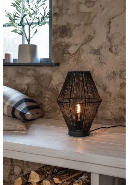 Markslöjd 108666 - Stolná lampa CASA 1xE27/40W/230V čierna