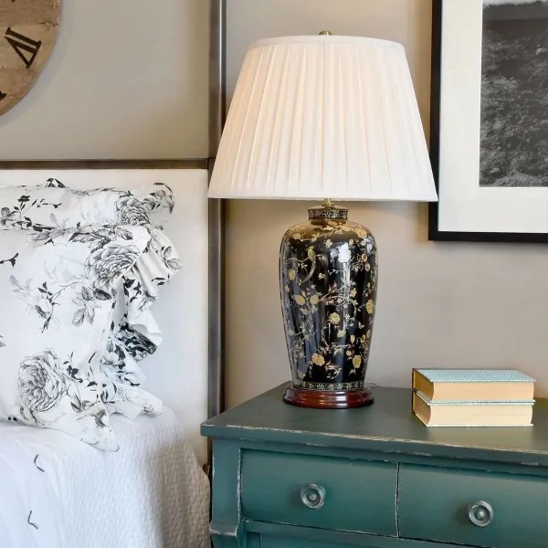 Elstead BLACKBIRDS-TL - Stolná lampa BLACK BIRDS 1xE27/60W/230V