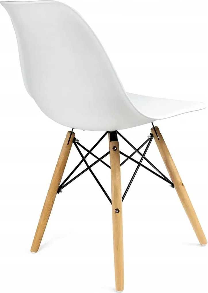 Dekorstudio Dizajnová jedálenská stolička v škandinávskom štýle - biela