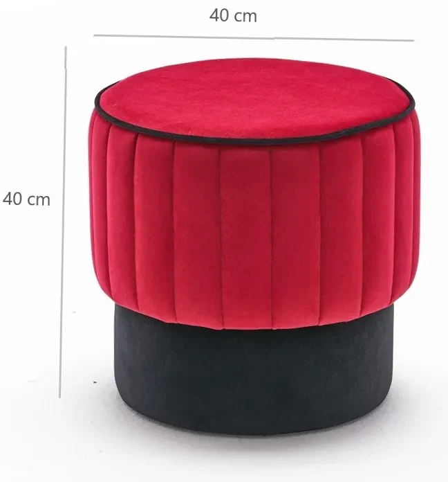Stolička Rose Pouf Red