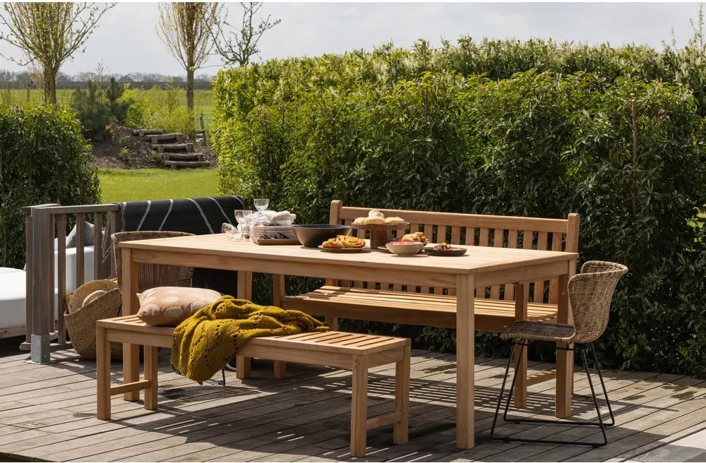 Z umelého ratanu záhradné stoličky v súprave 2 ks v prírodnej farbe Wings – WOOOD