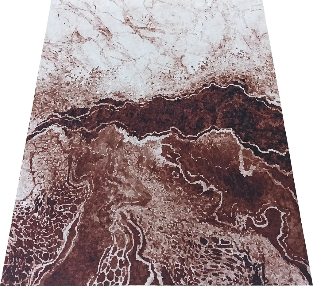 DY Hnedý koberec s abstraktným vzorom Horeca-New 111 Rozmer: 120x180 cm