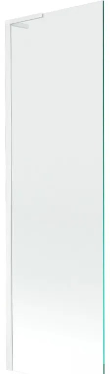 Mexen Next L, 1-krídlová vaňová zástena 60 x 150 cm, 6mm číre sklo, biely profil, 895-060-000-03-00-20