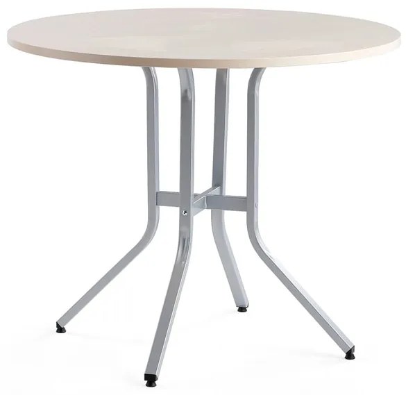 Stôl VARIOUS, Ø1100x900 mm, strieborná, breza