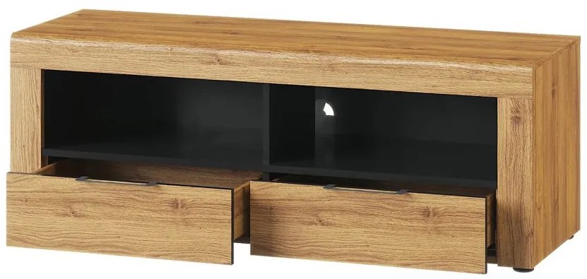 TV stolík Kama II 24 119 cm dub Camargue/čierny