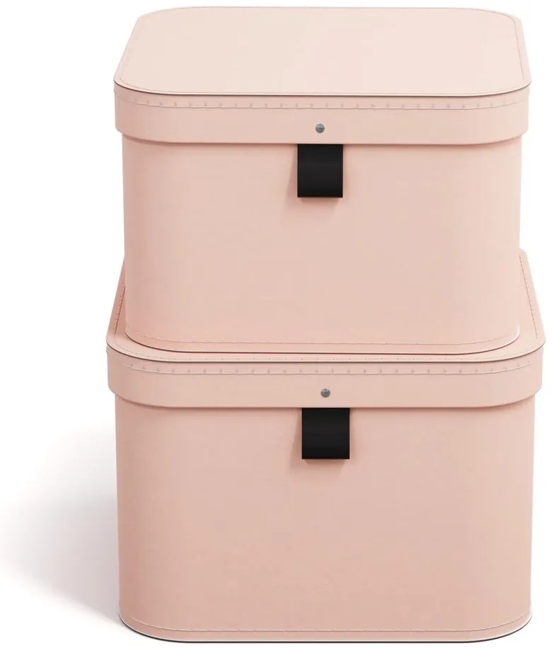 Kartónové úložné boxy s vekom v súprave 2 ks Ludvig – Bigso Box of Sweden