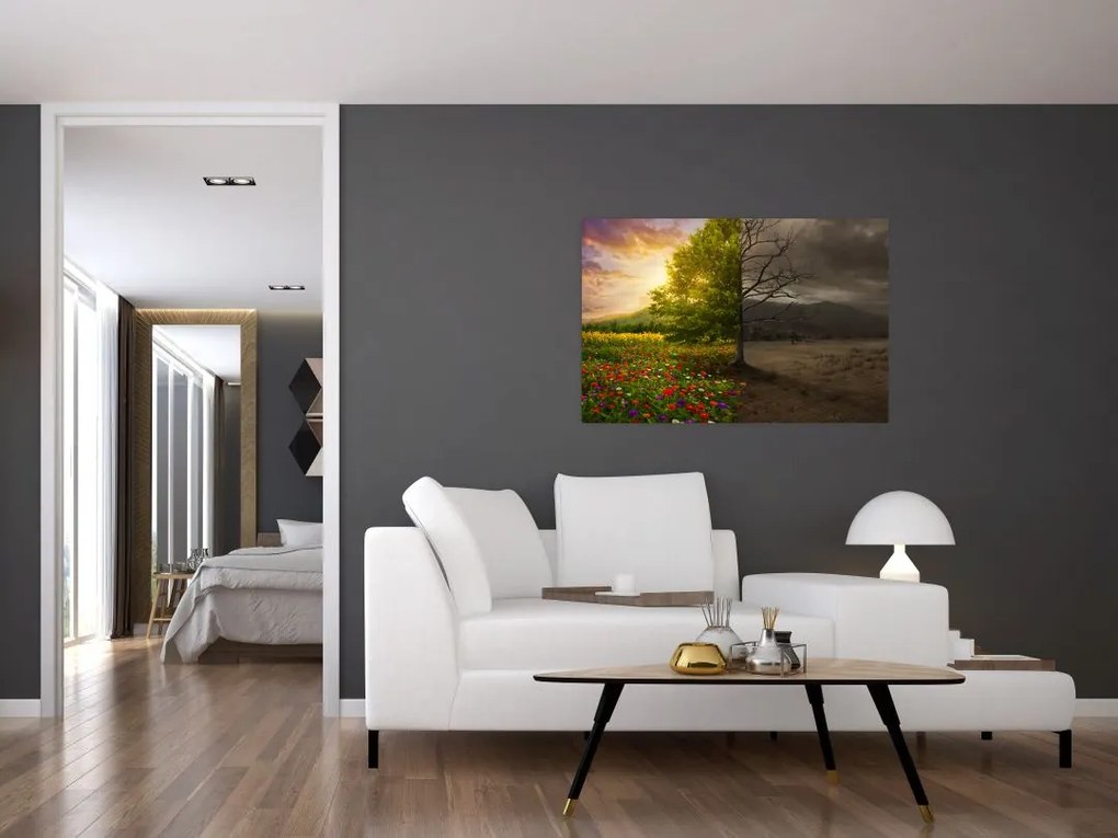 Obraz - Kolobeh života (90x60 cm)