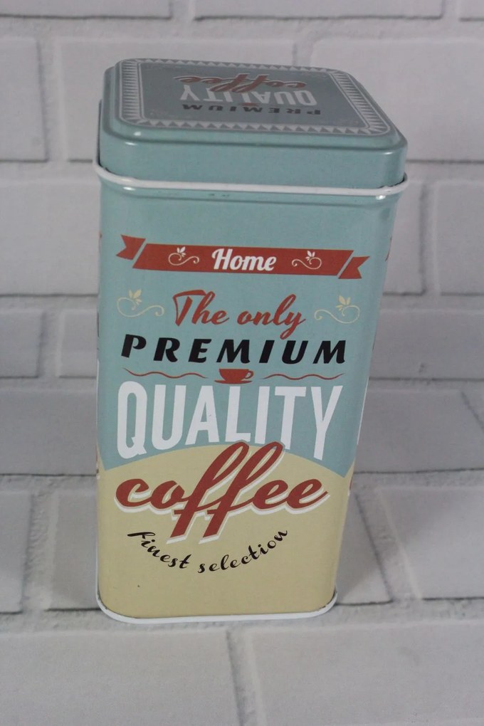 Plechová krabica "QUALITY COFFEE" (7x14,5x7 cm)