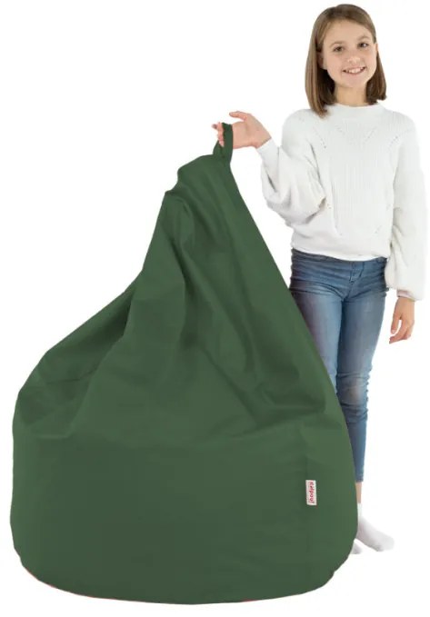 Sedací vak SAKO tmavozelený ekokoža