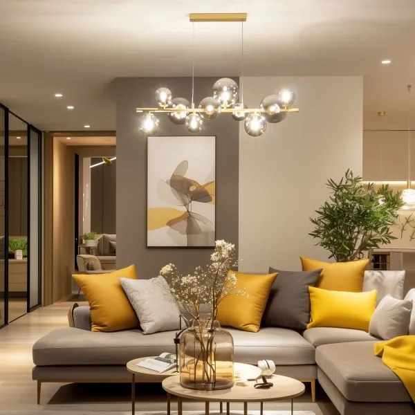 Brilagi - LED Luster na lanku MILLA 10xG9/3W/230V zlatá/dymová