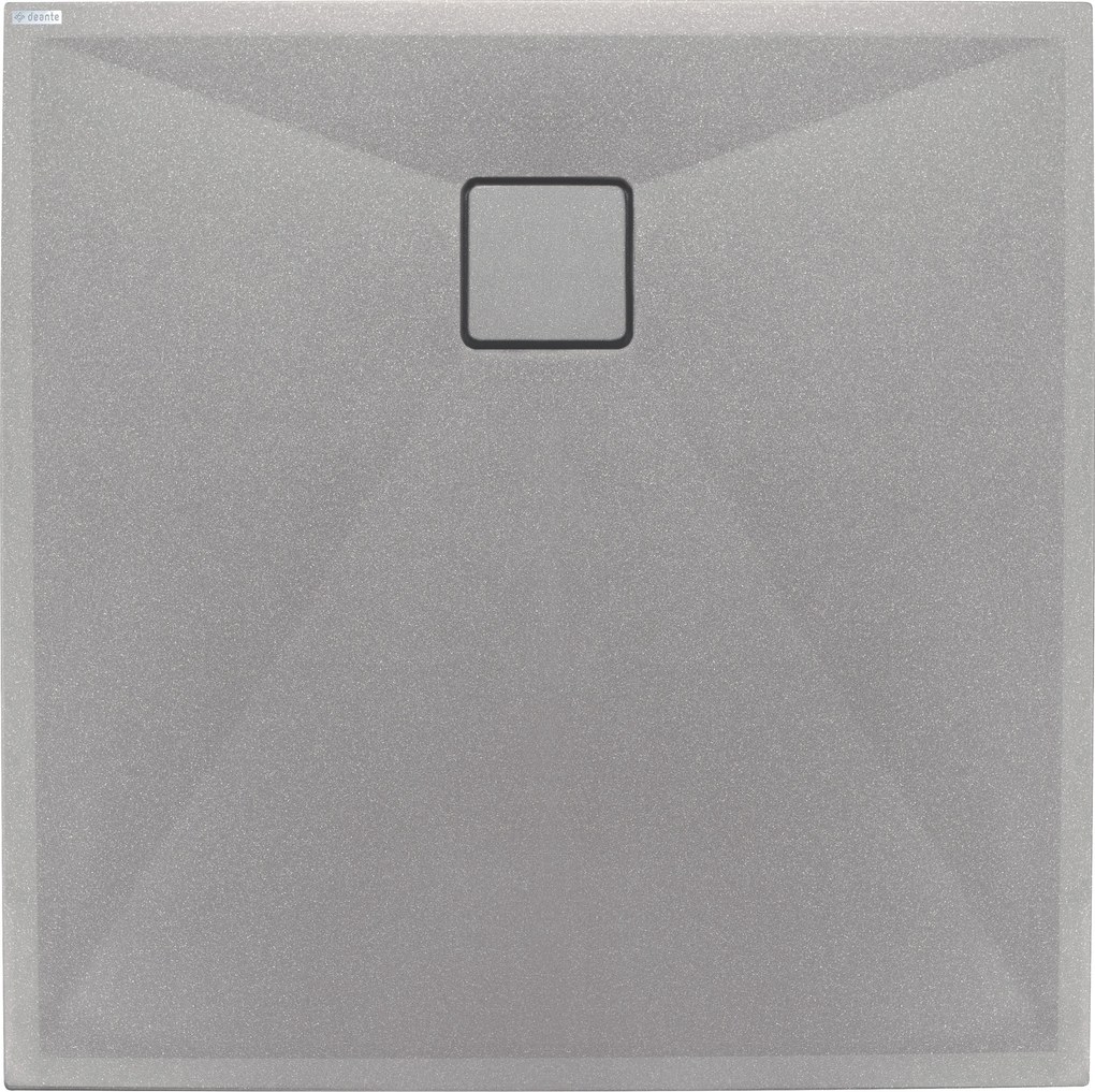 Deante Sprchová štvorcová vanička Correo 80x80 cm, granit, sivá metalic - KQR S42B