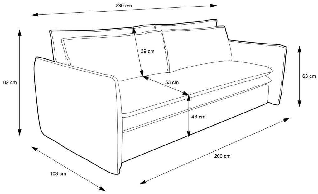 Pohovka Tilia Slim béžová