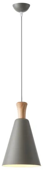 Luster na lanku 1xE27/15W/230V šedá pr. 20 cm