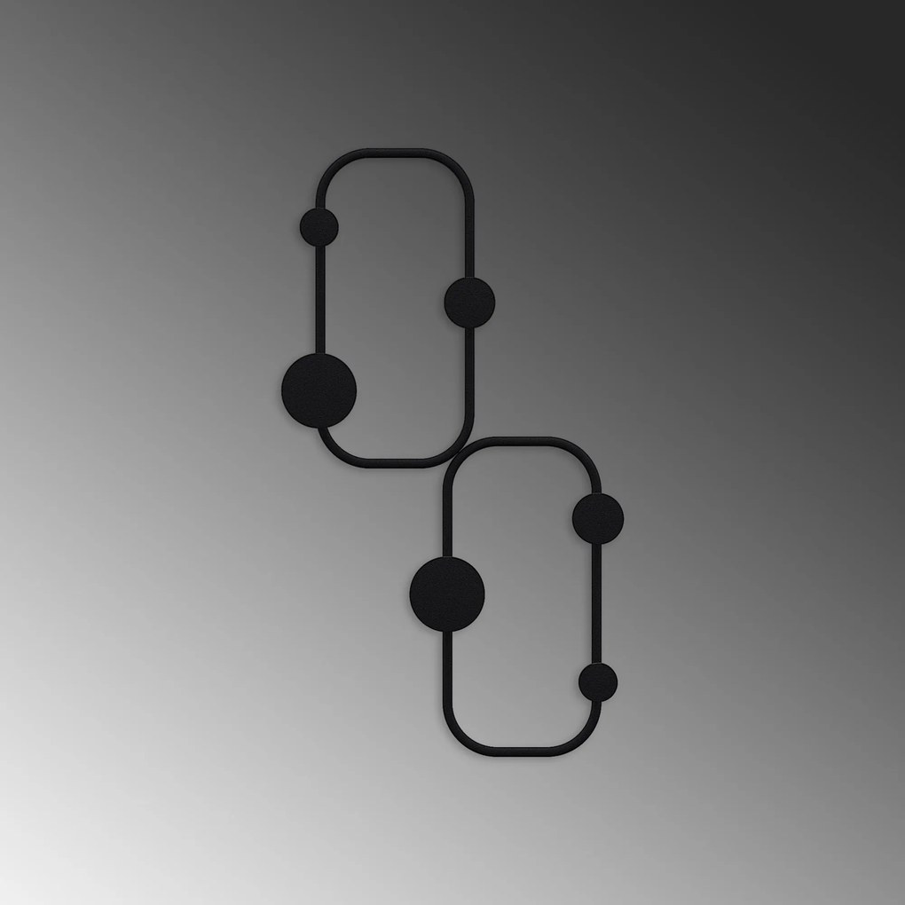 Nástenný kovový vešiak Ladybug 26 cm čierny