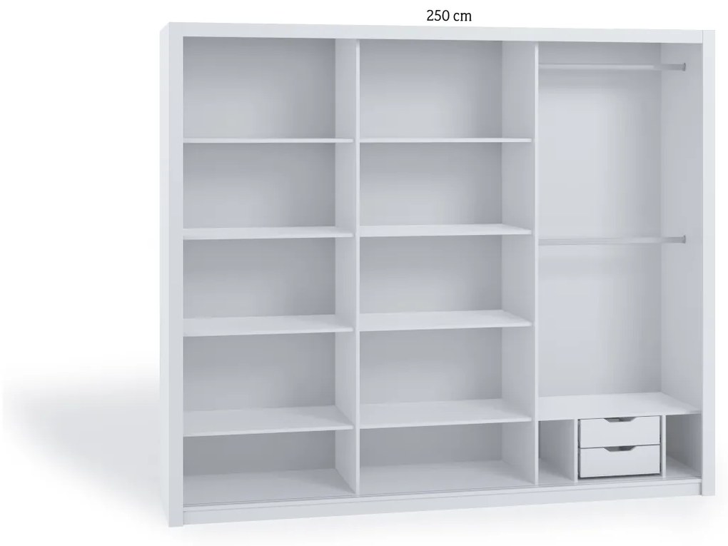 Posuvná skriňa BONY dub artisan, 215x150x62