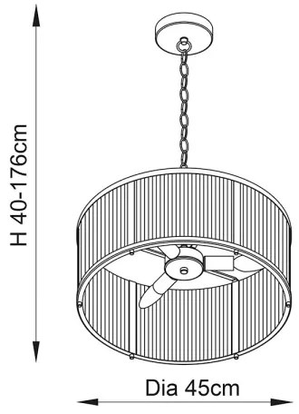 Endon 106282 - Závesný luster RIDGETON na reťazi 3xE14/6W/230V, mosadz