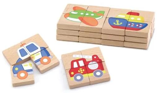 Viga Detské drevené magnetické puzzle Viga