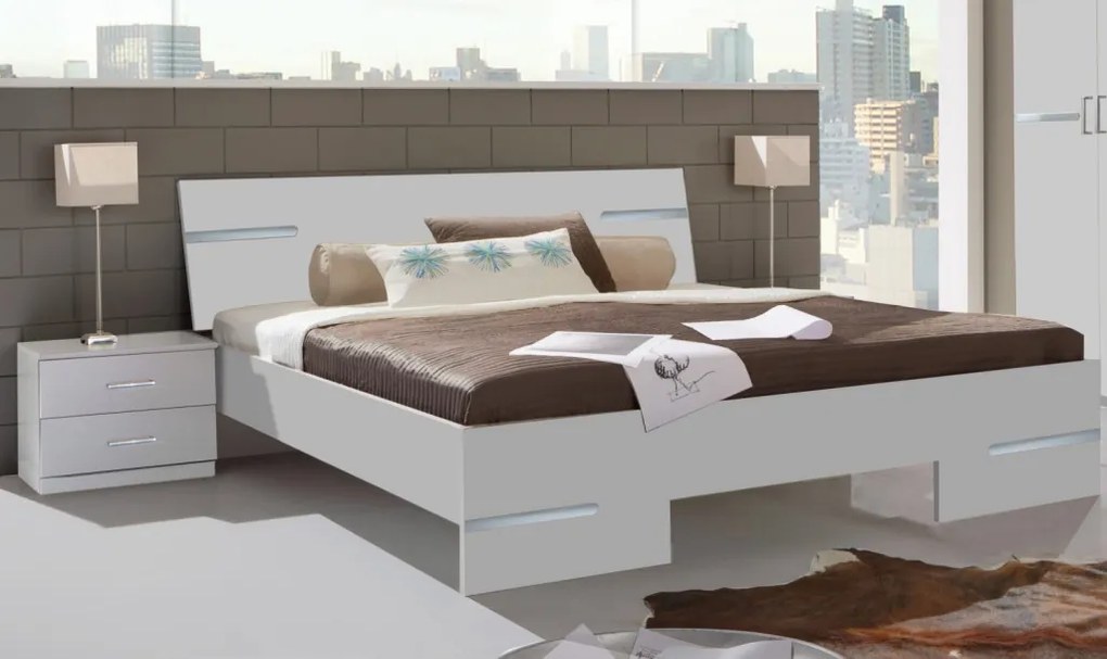 Nočný stolík s 2 zásuvkami Anna, biely