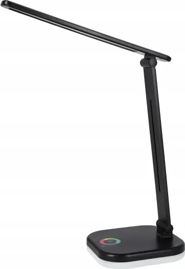 LED RGBW stmievateľná stolová lampa s bezdrôtovým nabíjaním LED/7W/5V USB čierna