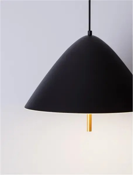 LED čierny moderný luster Oros