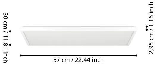 Eglo 901477 -LED RGBW St. kúpeľ. svietidlo ROVITO-Z 17,2W/230V 30x57cm IP44 biela