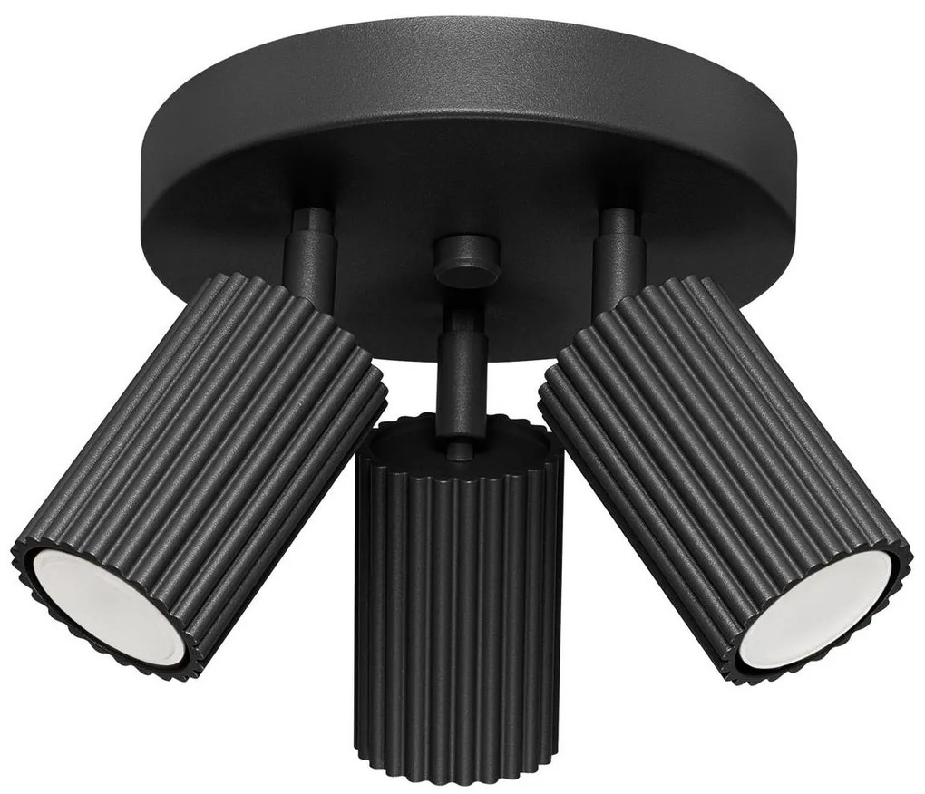 Sollux SL.1582 - Bodové svietidlo KARBON 3xGU10/10W/230V čierna