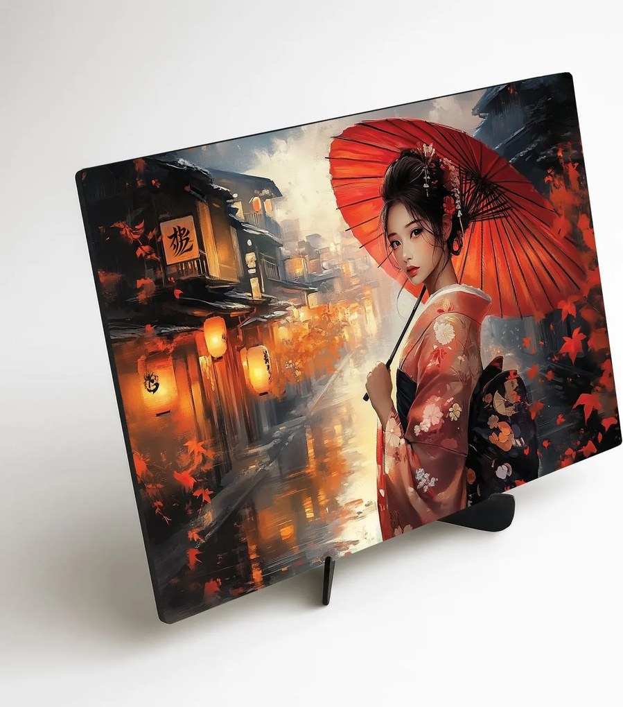 DUBLEZ | Japonský obraz z dreva - Gejša