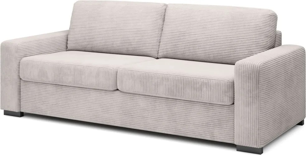 Rozkladacia pohovka na trvalé spanie Vanilla, krémová látka