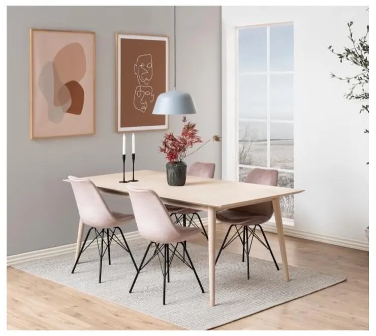 Čierna/ružová jedálenská stolička Eris – Actona