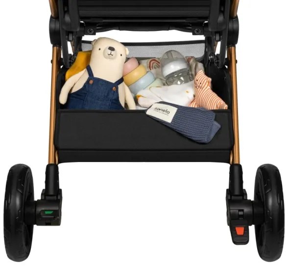 Lionelo - Športový kočík CLOE čierna/zlatá