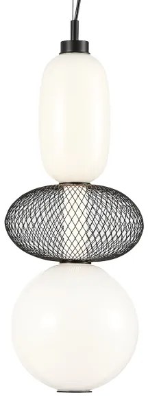 LED Luster na lanku ARAME LED/23W/230V pr. 22 cm čierna