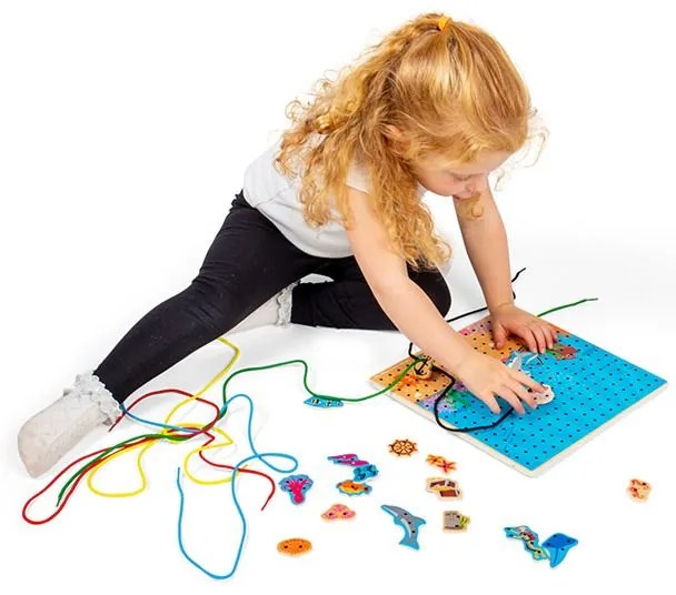 Bigjigs Toys Provlékací deska moře