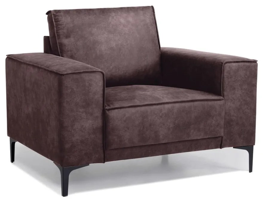 Tmavohnedé kreslo z imitácie kože Copenhagen - Scandic