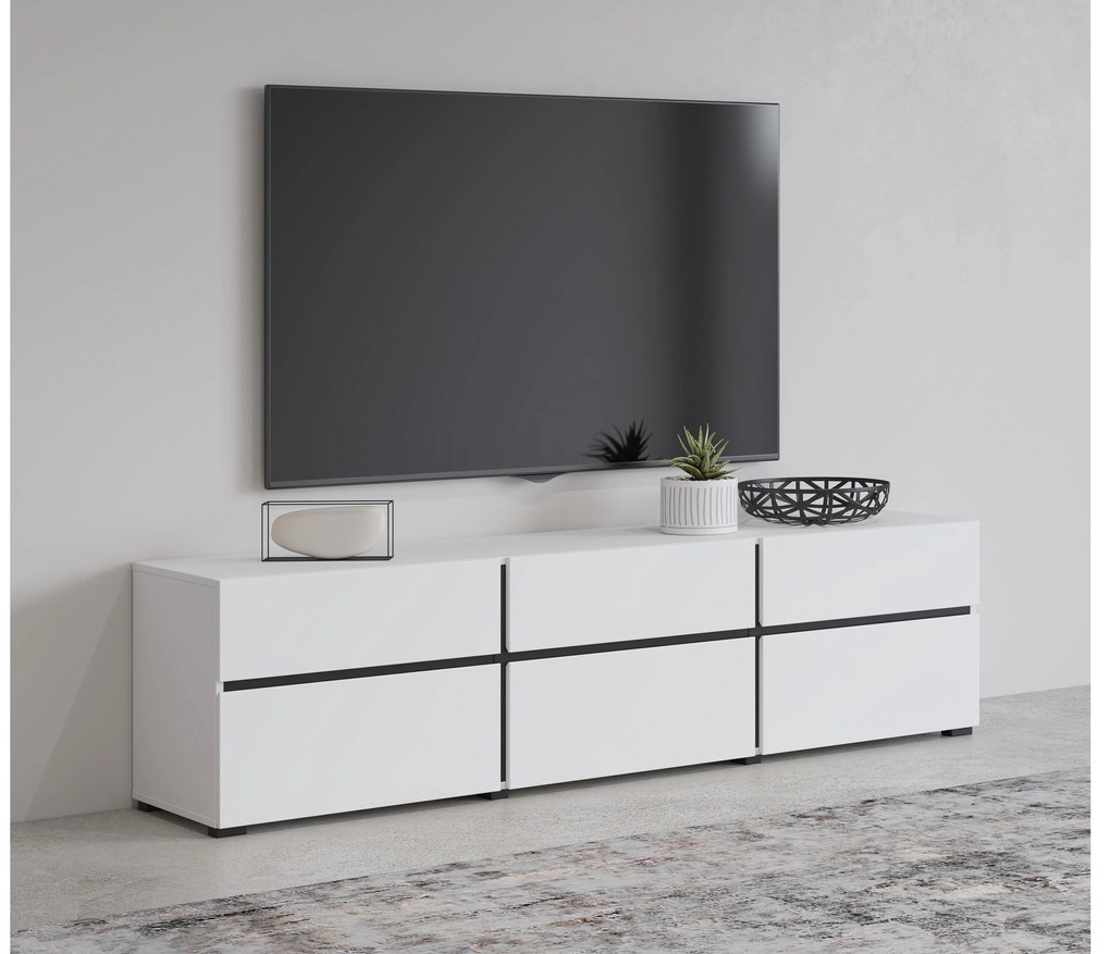 TV stolík/skrinka Crossroad Typ 41 (biela). Akcia -21%. Vlastná spoľahlivá doprava až k Vám domov. 1108254